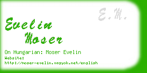 evelin moser business card